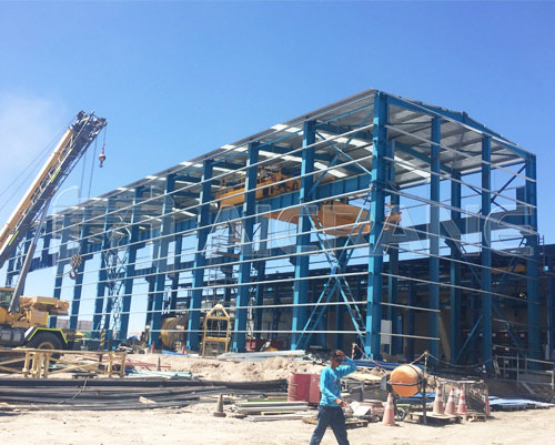 Steel Structure Workshop With Overhead Crane
